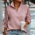 Sportieve Dames Pullover met Ritskraag