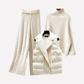 Dames Turtleneck Broek en Gevoerde Vest