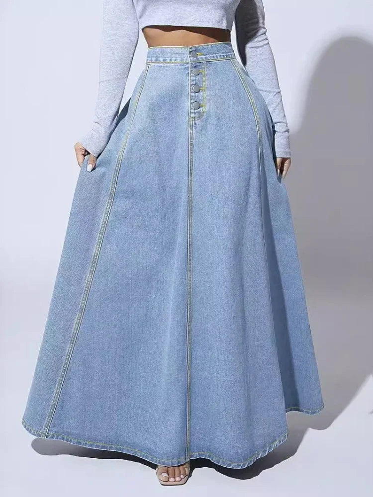 Dames Denim Rok