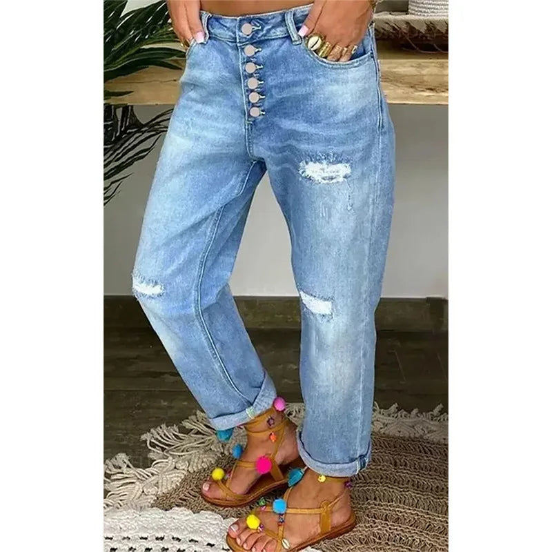 Rechte jeans met lage taille voor Vrouwen