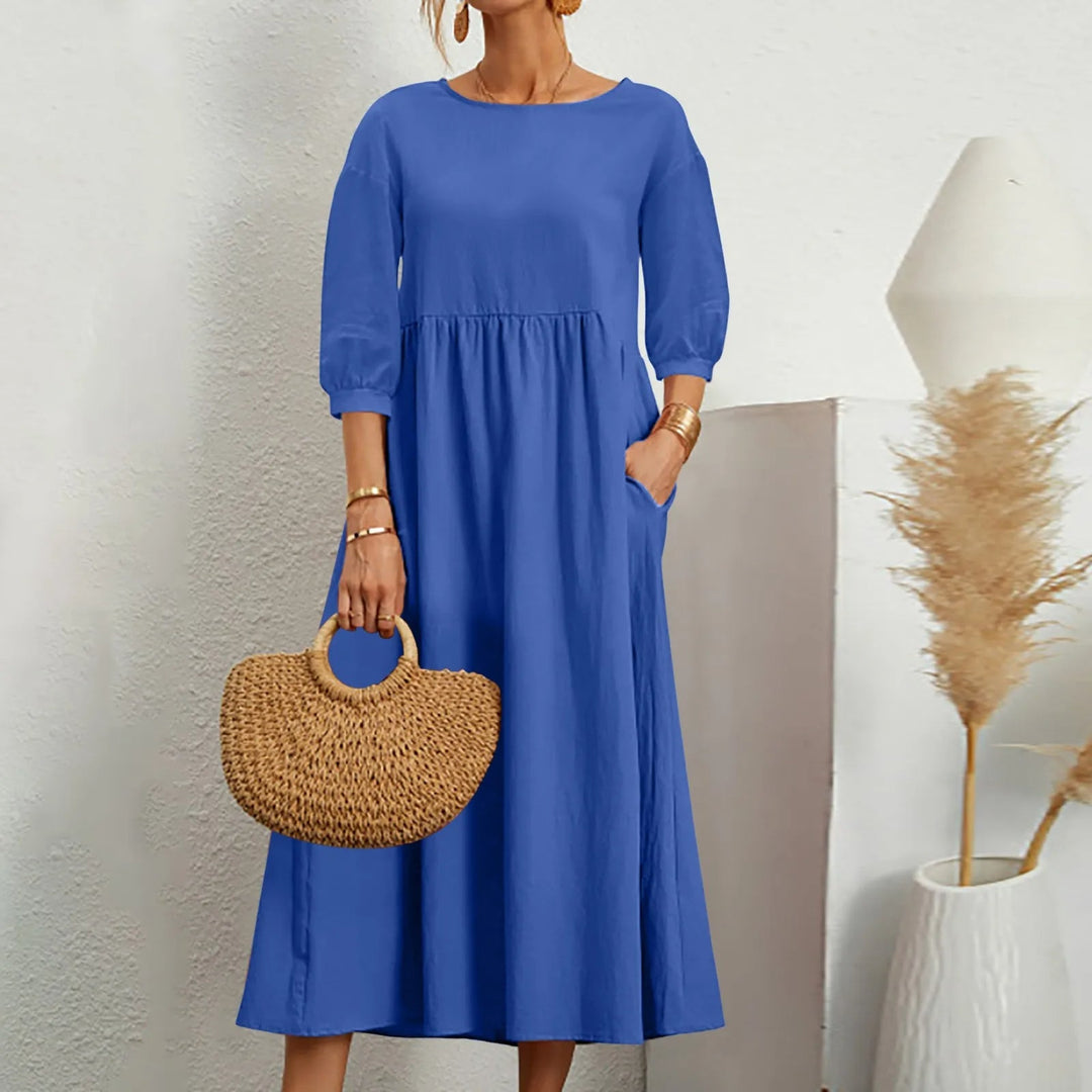 Celine – Midi-Jurk met Patchwork