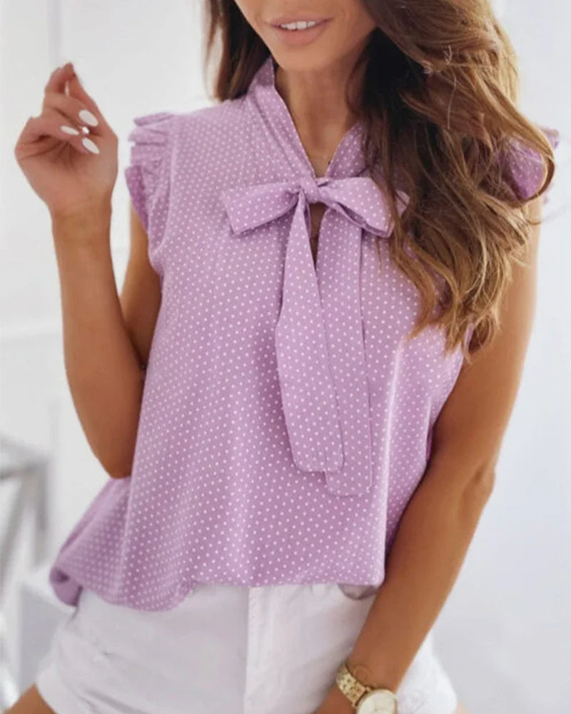 Blouse met Strikdetail Dames