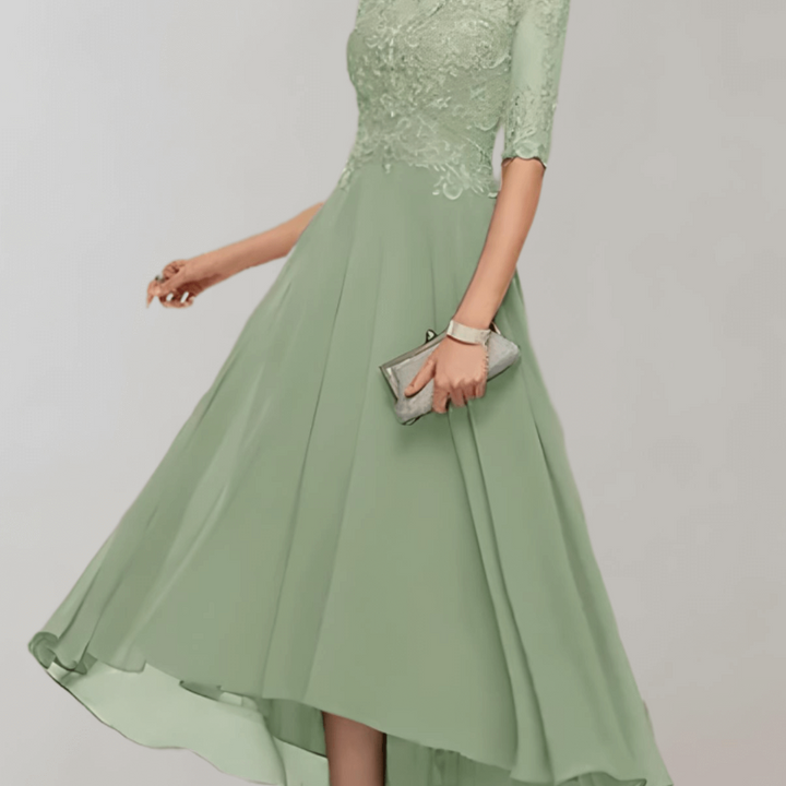 Maxi-jurk met kanten mouwen - Bruiloftsgast