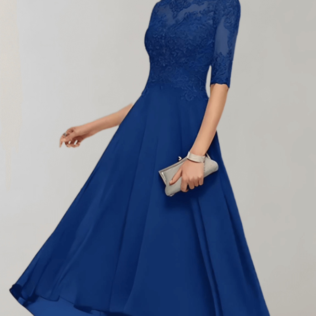 Maxi-jurk met kanten mouwen - Bruiloftsgast