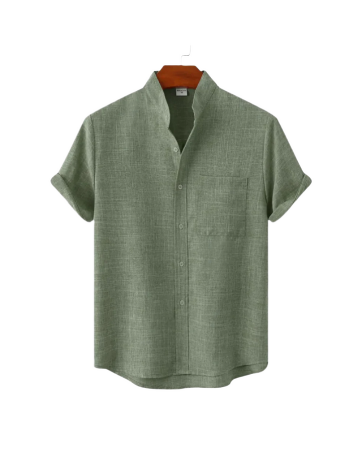 Venice linnen shirt met korte mouwen