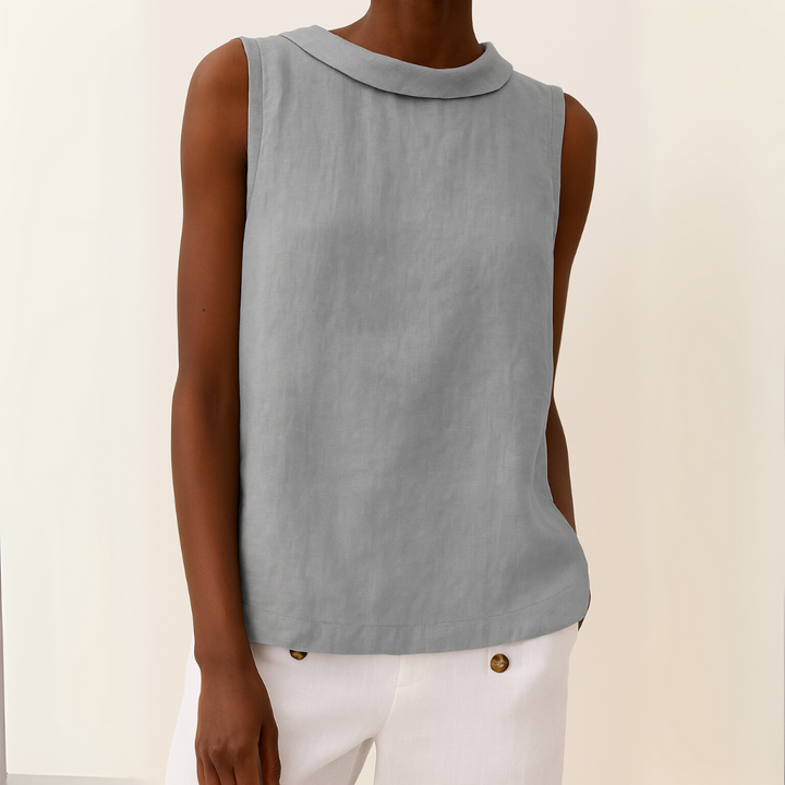 Maria™ | Mouwloze Top met Rolkraag
