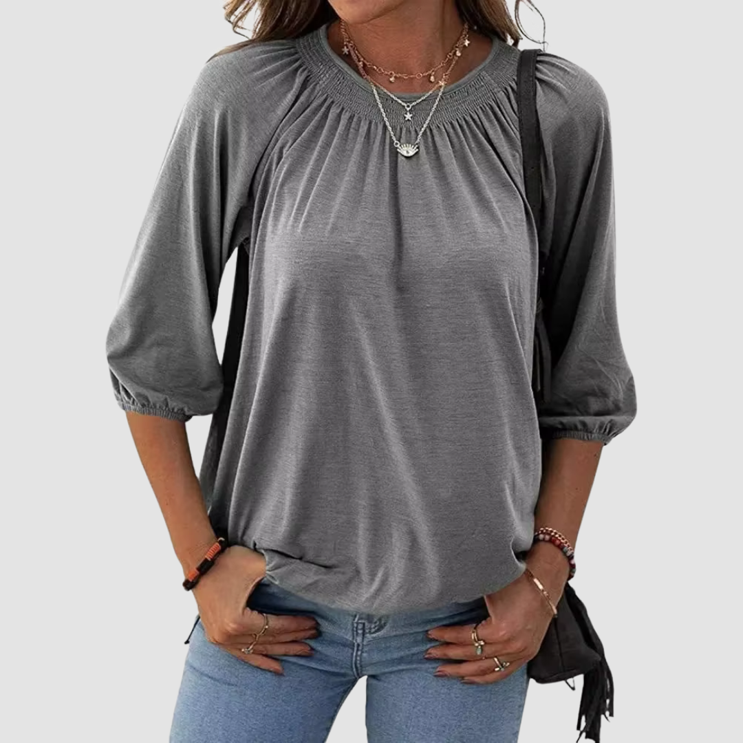 Loose Fit Dames Top met Halve Mouwen