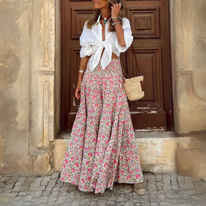 Bohemian maxirok met print