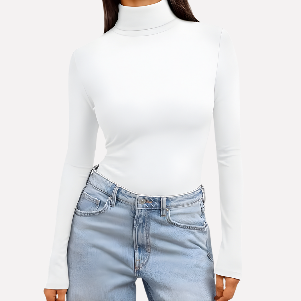 Vrouwen Turtleneck Lang Mouw Top