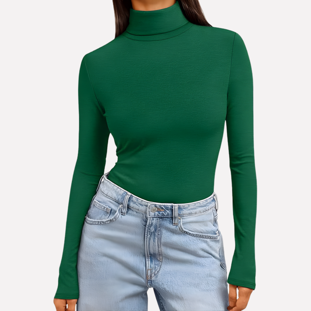 Vrouwen Turtleneck Lang Mouw Top