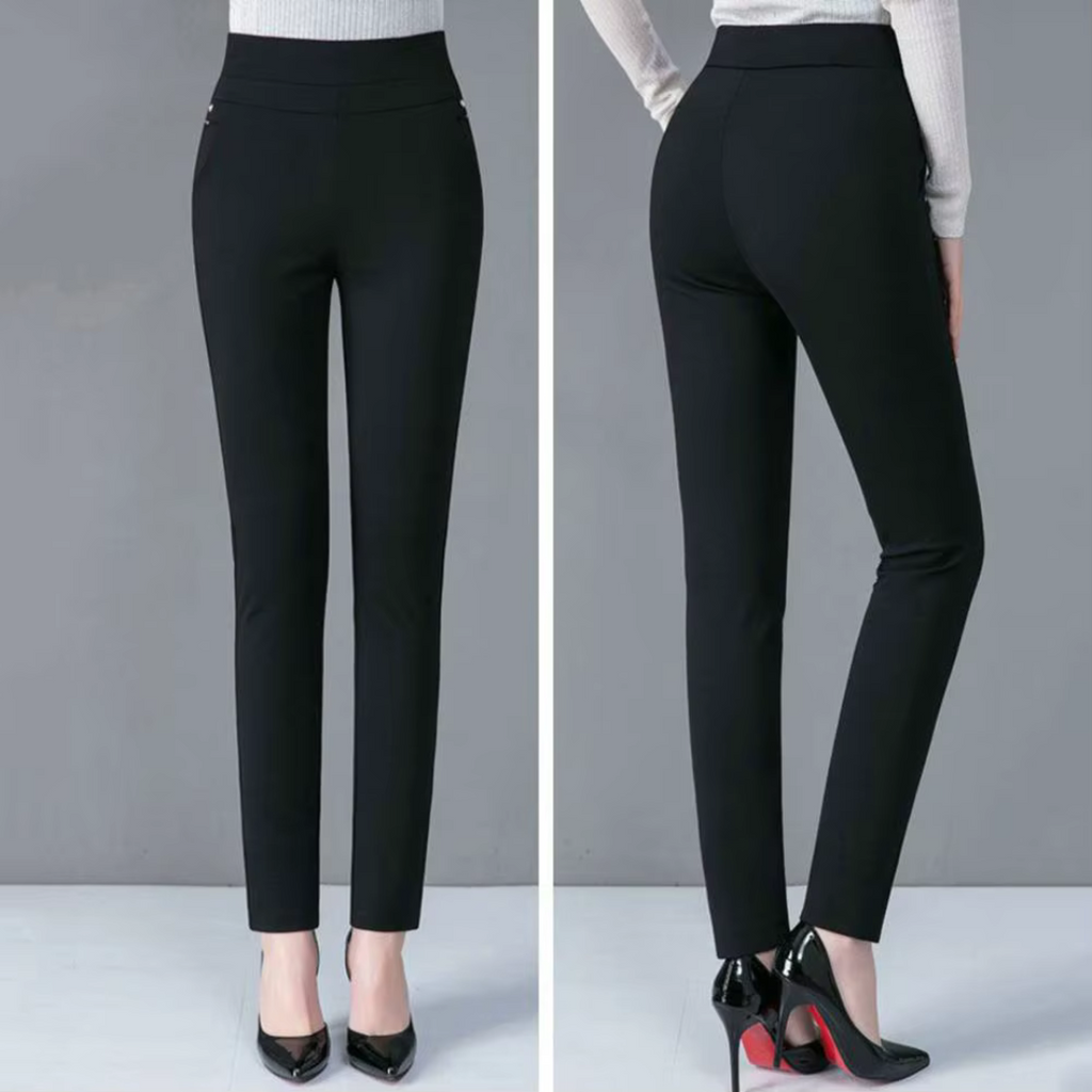 Straight-Leg Broek met Hoge Taille Dames