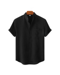 Venice linnen shirt met korte mouwen