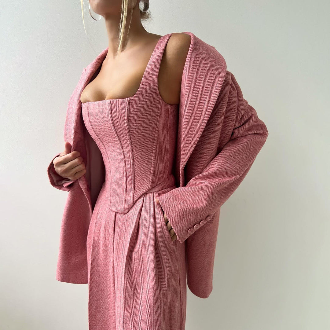 Elegante 3-Delige Dames Suitset met Blazer