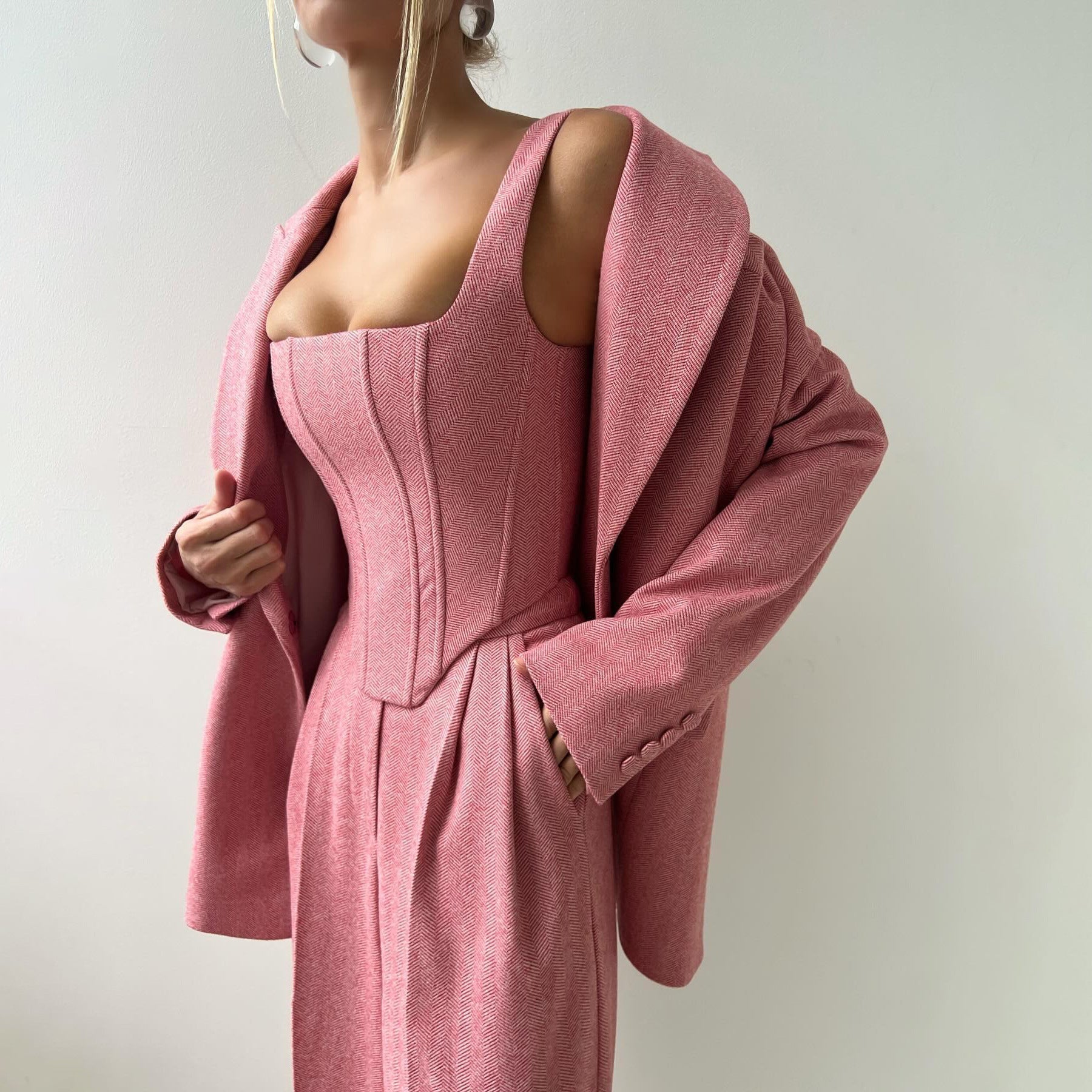 Elegante 3-Delige Dames Suitset met Blazer