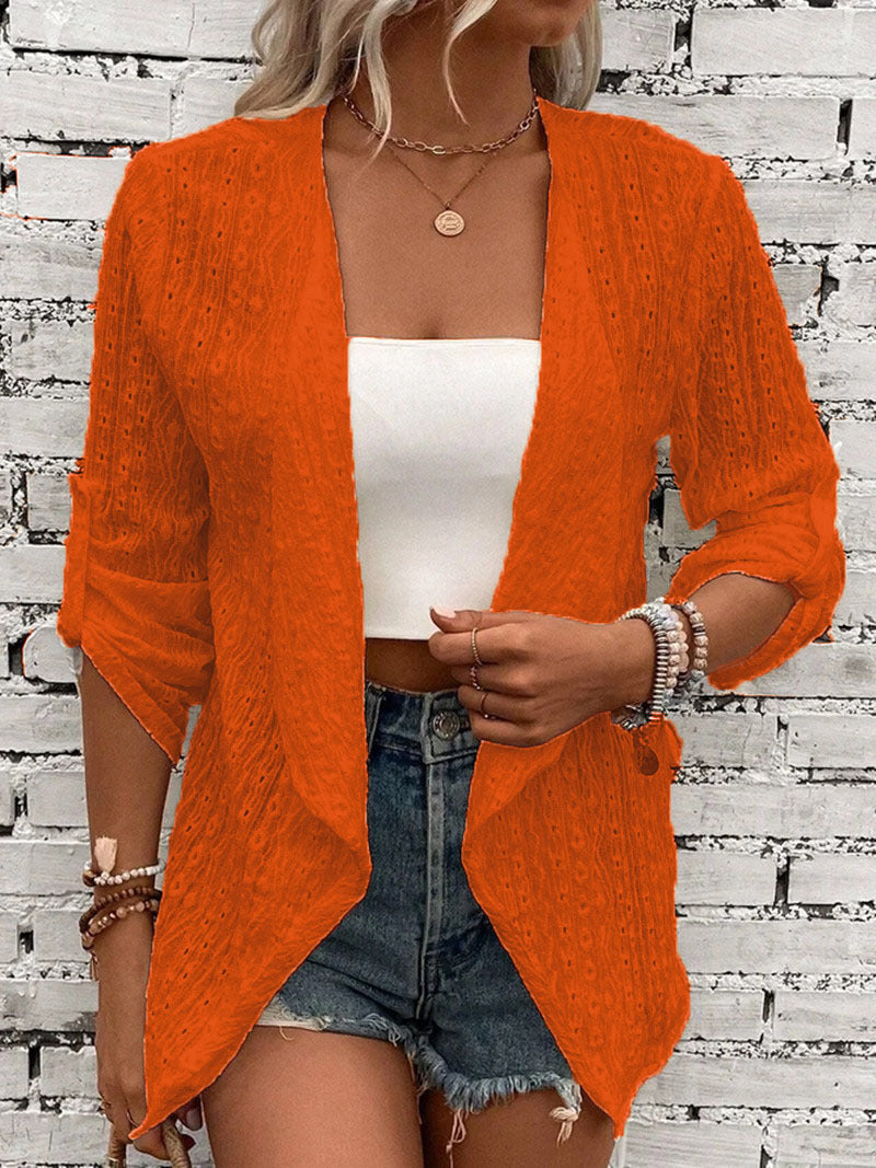 Dames gehaakt gebreid vest met relaxte pasvorm