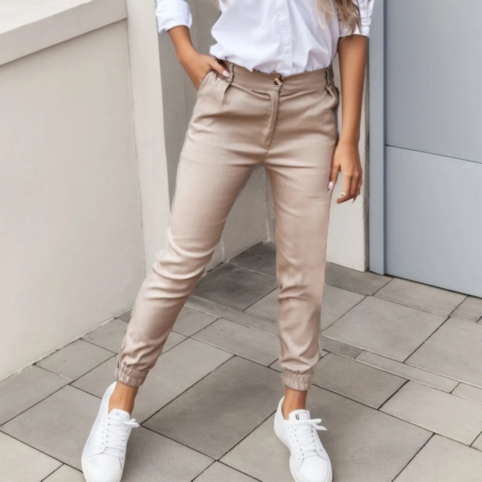 Slimfit pantalon voor dames