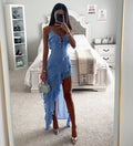 Asymmetrische Strap Dress met Franjes voor Zomeravonden