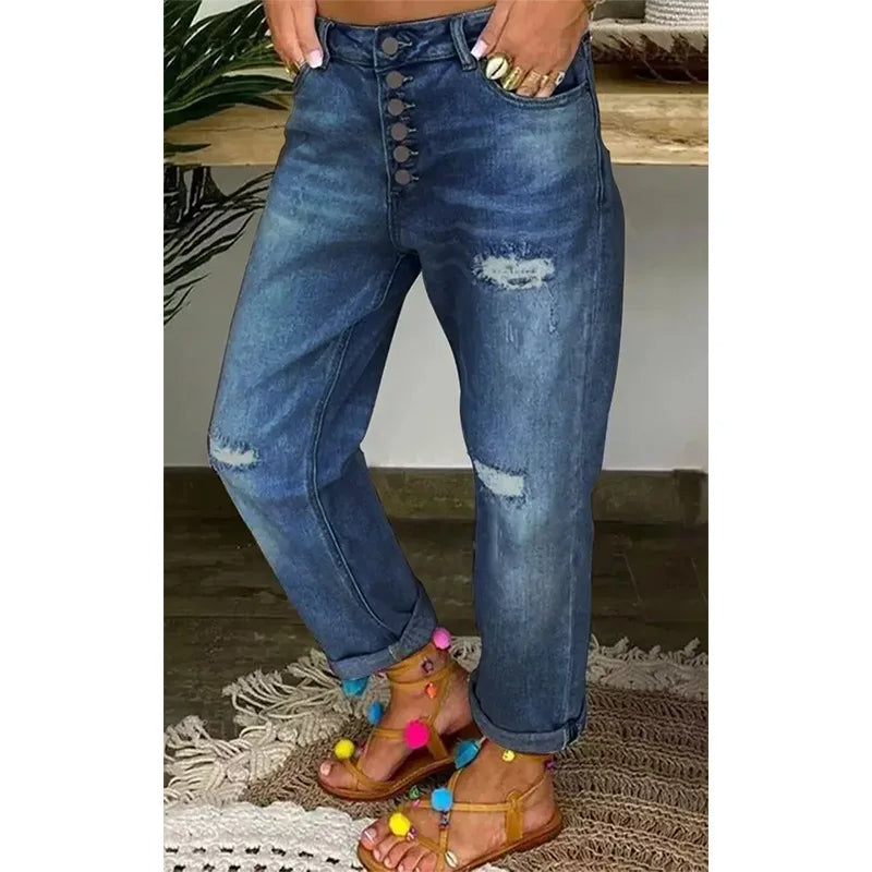 Rechte jeans met lage taille voor Vrouwen