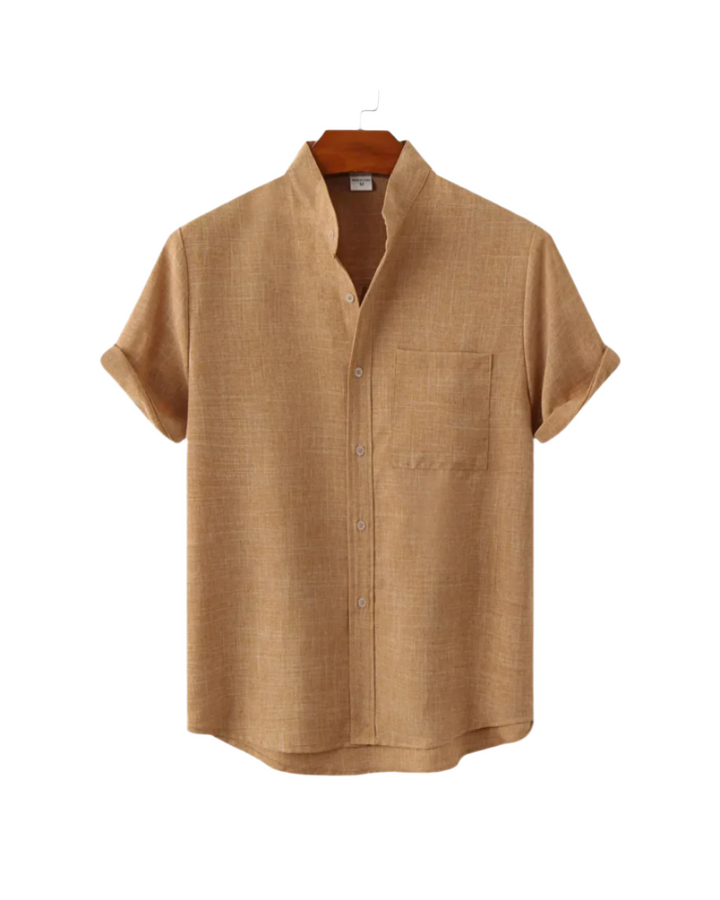 Venice linnen shirt met korte mouwen
