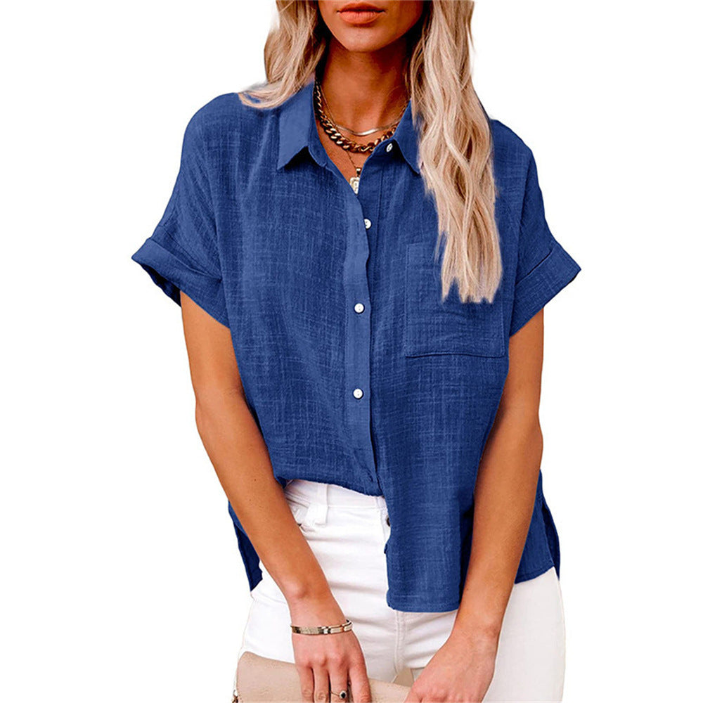 Luchtige Katoen-Linnen Blouse Dames