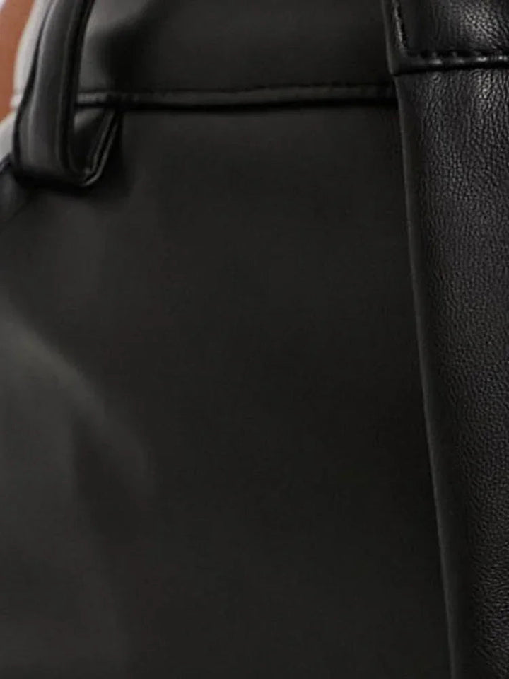 Hoge Taille Leren Broek voor Dames