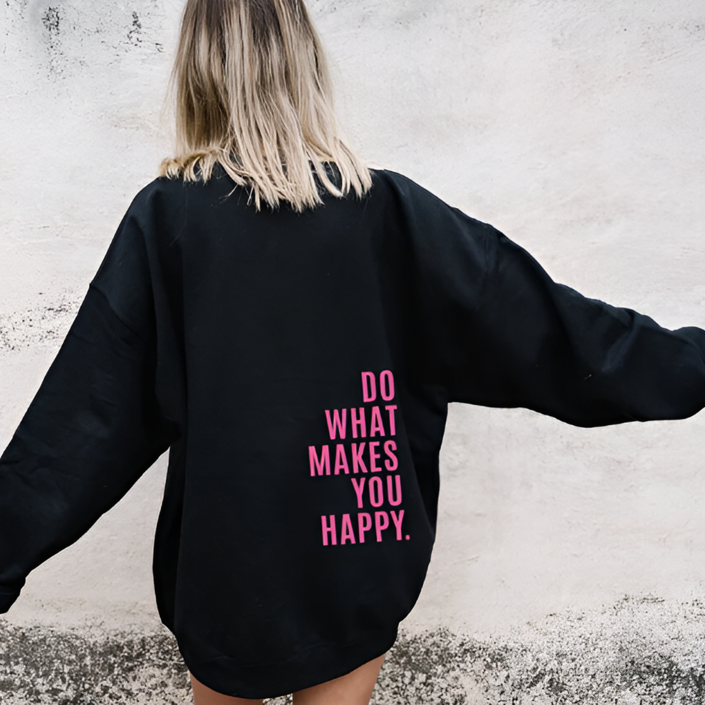 Unisex gelukkig sweatshirt met capuchon ( Voorverkoop )
