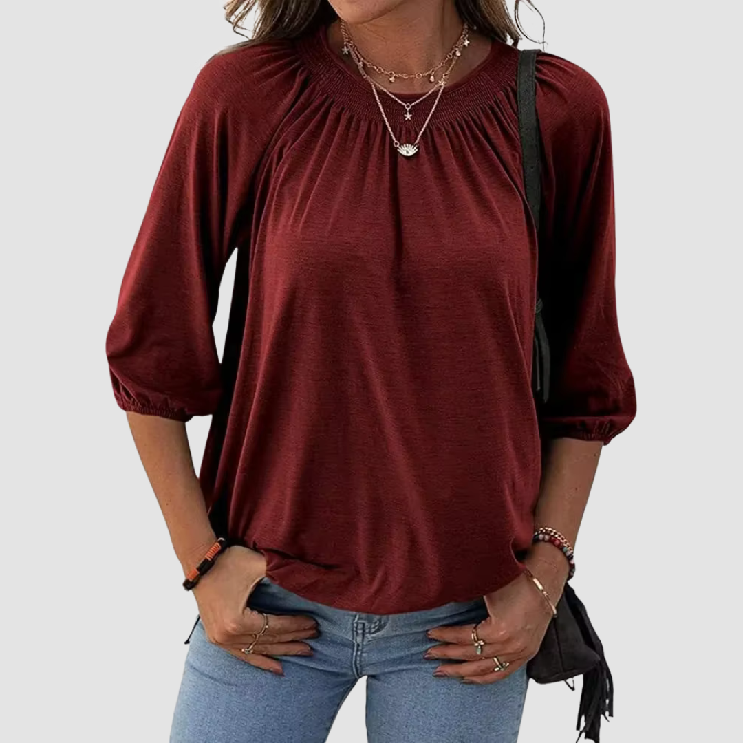Loose Fit Dames Top met Halve Mouwen
