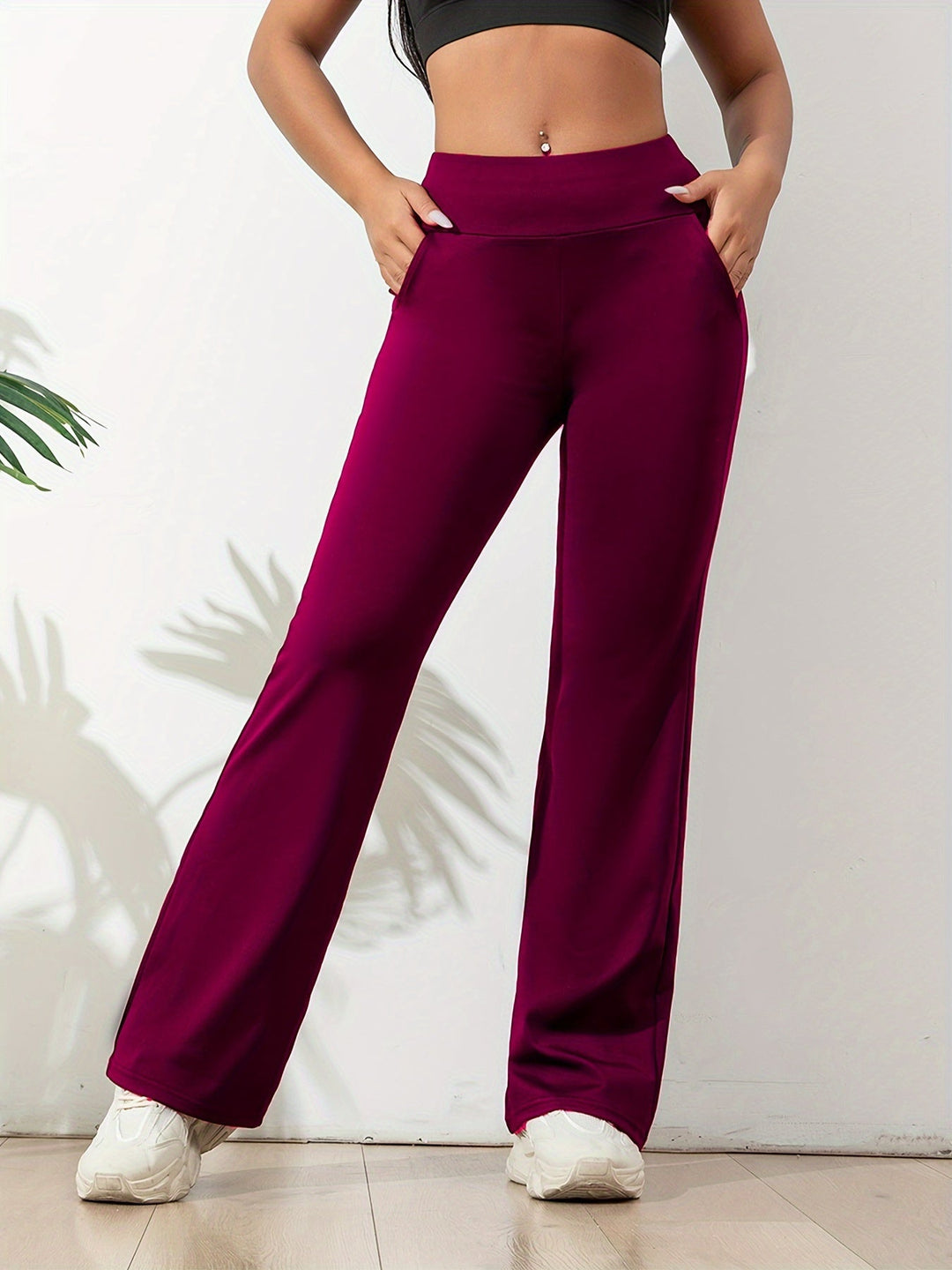 Comfortabele Yoga Pants met Moderne Flared Fit