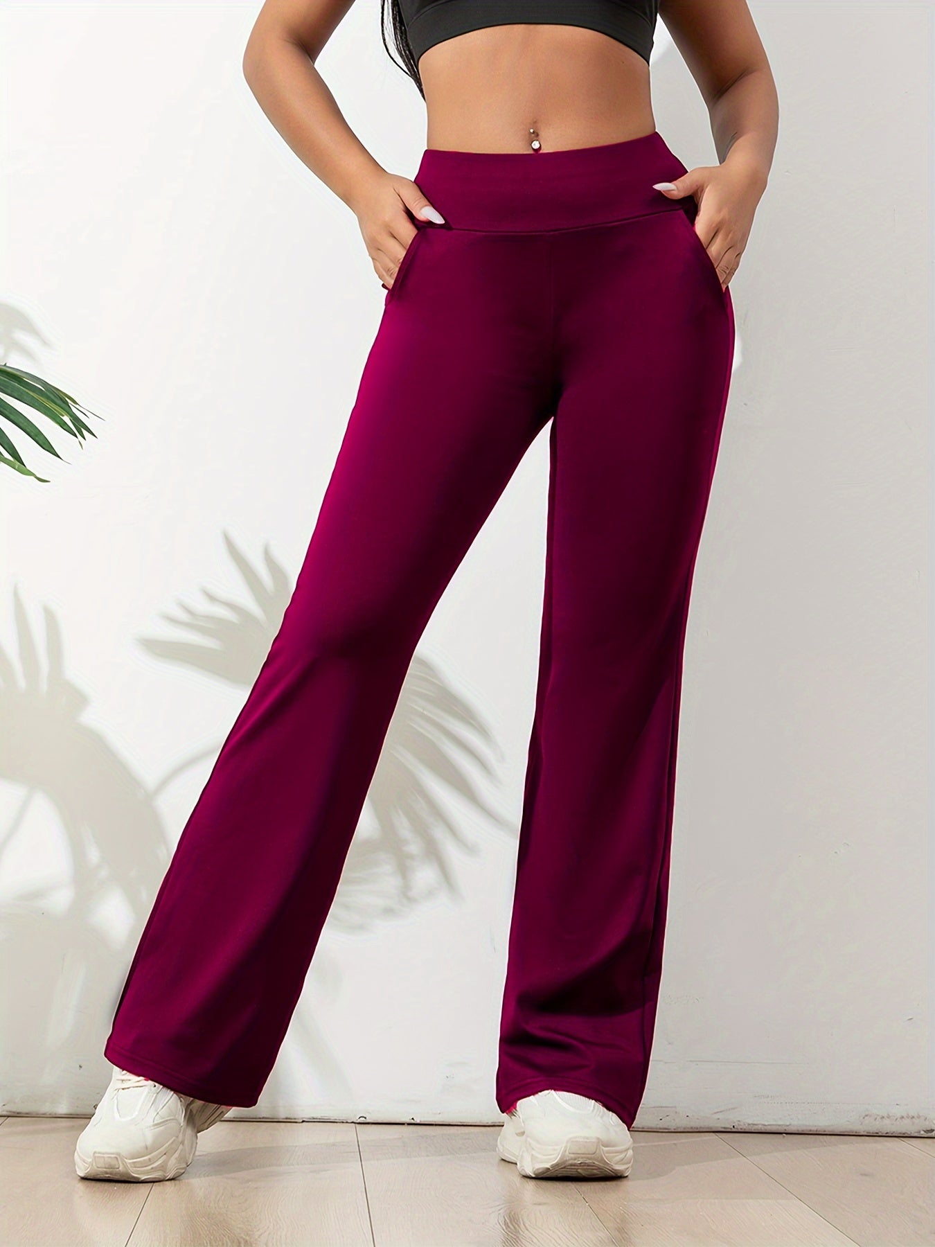 Comfortabele Yoga Pants met Moderne Flared Fit