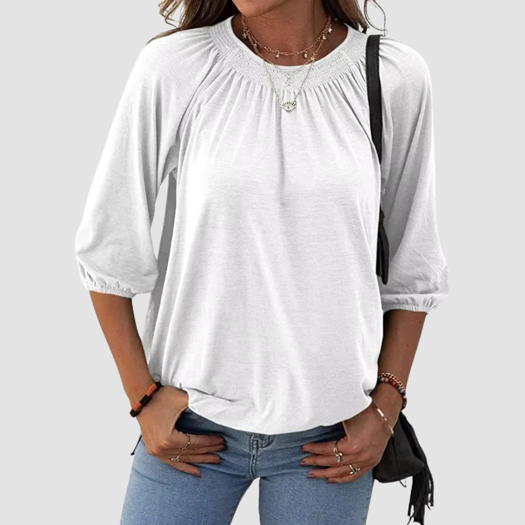Loose Fit Dames Top met Halve Mouwen