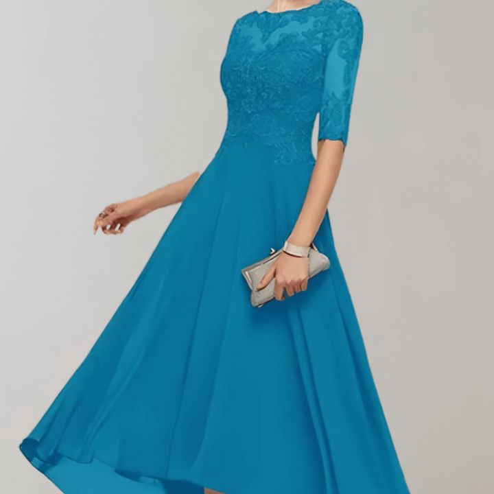 Maxi-jurk met kanten mouwen - Bruiloftsgast