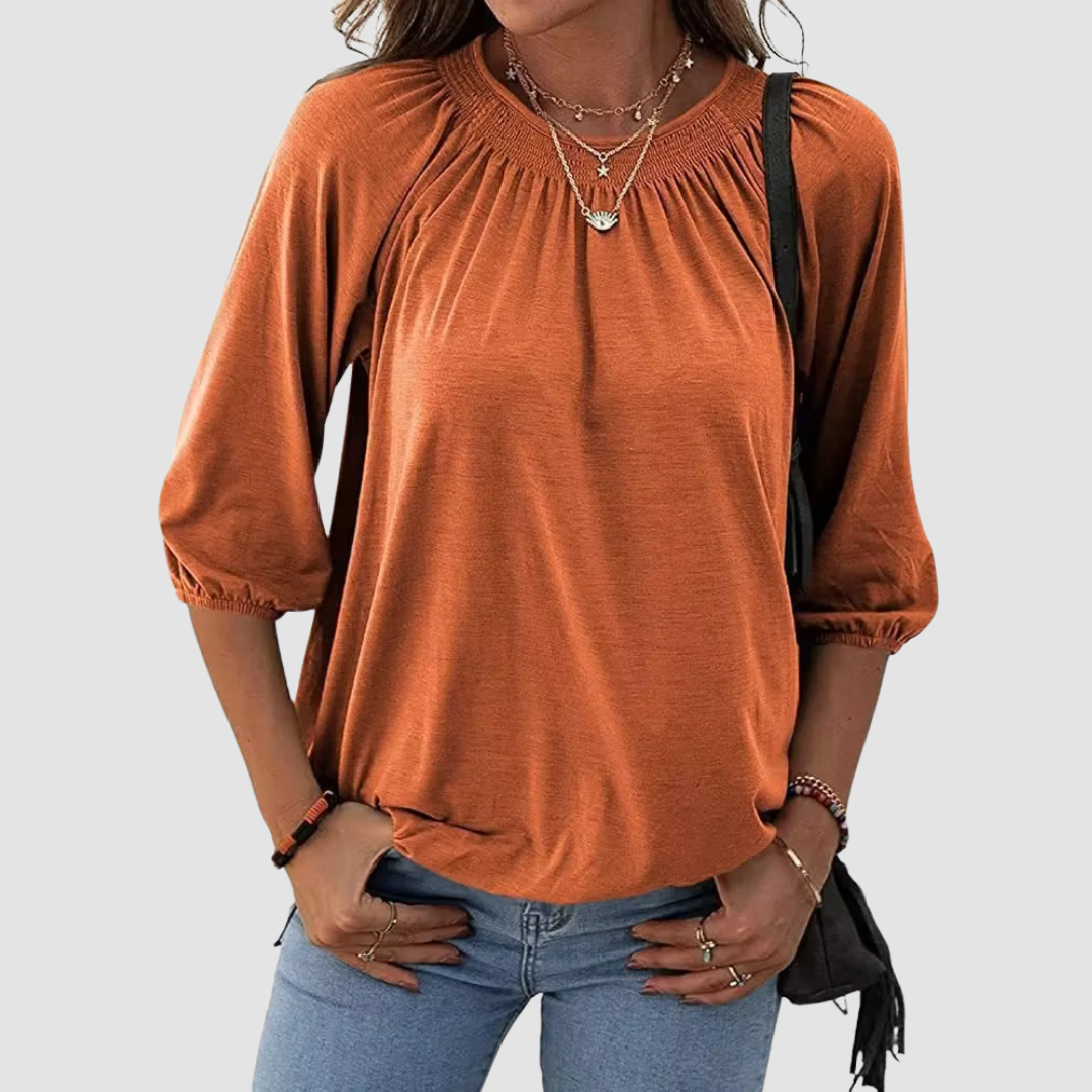 Loose Fit Dames Top met Halve Mouwen