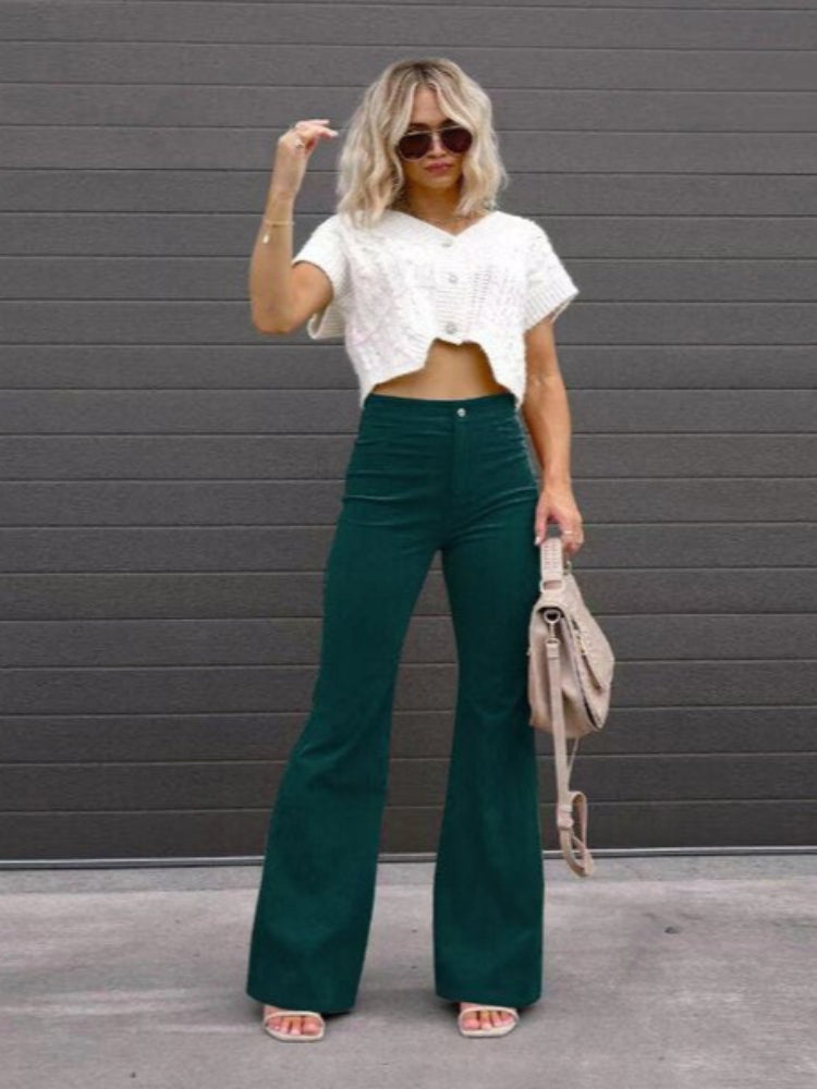 Trendy Corduroy Flare Broek Dames