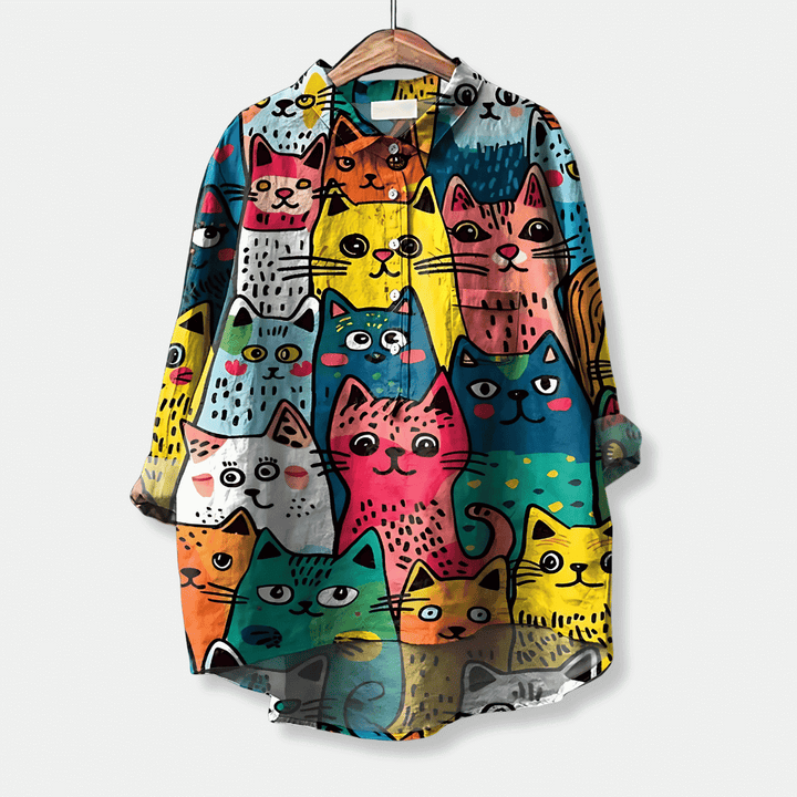 Losse lange blouse voor dames