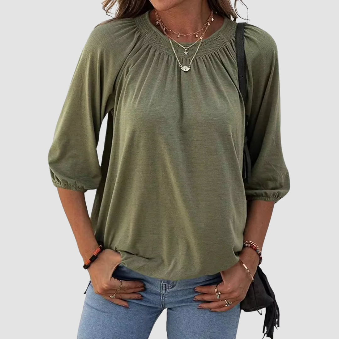 Loose Fit Dames Top met Halve Mouwen