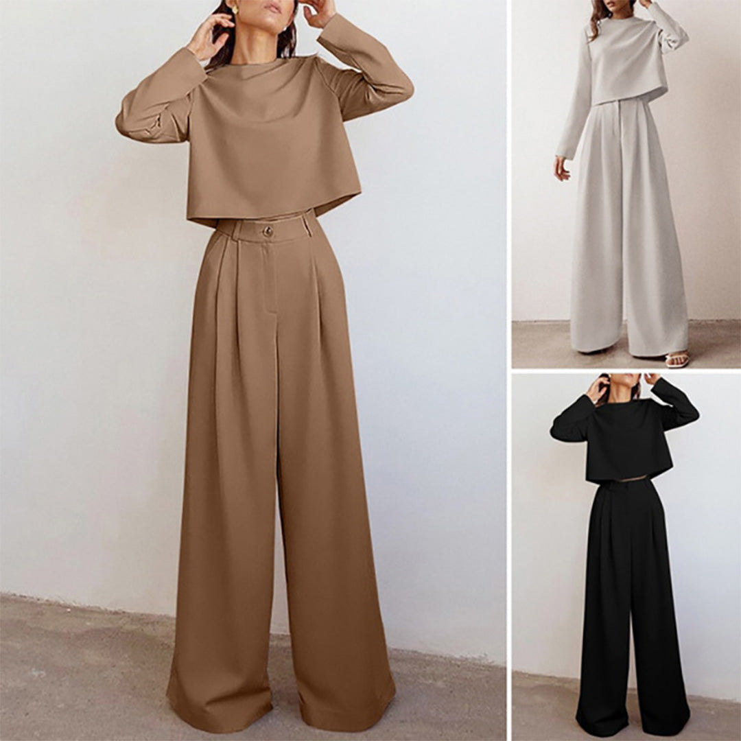 Sarah – Elegante Tweedelige Palazzo Set