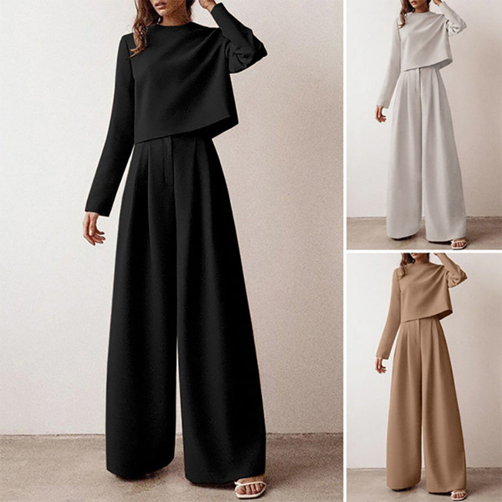 Sarah – Elegante Tweedelige Palazzo Set