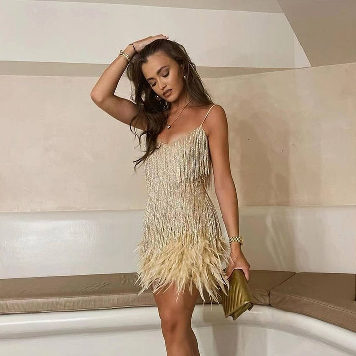 Luxe Mini Avondjurk met Pailletten