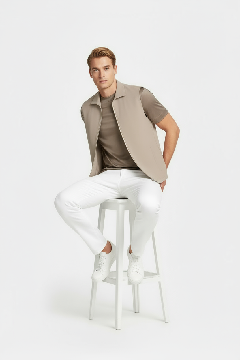 Beige Tech Gilet