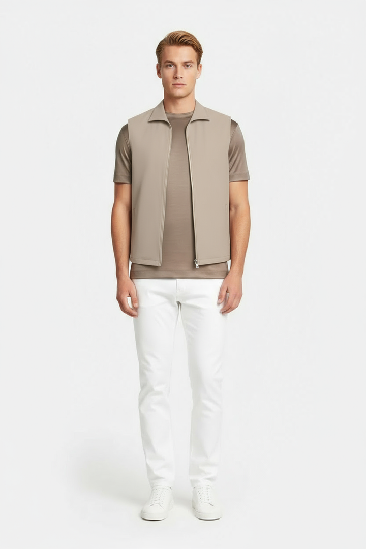 Beige Tech Gilet