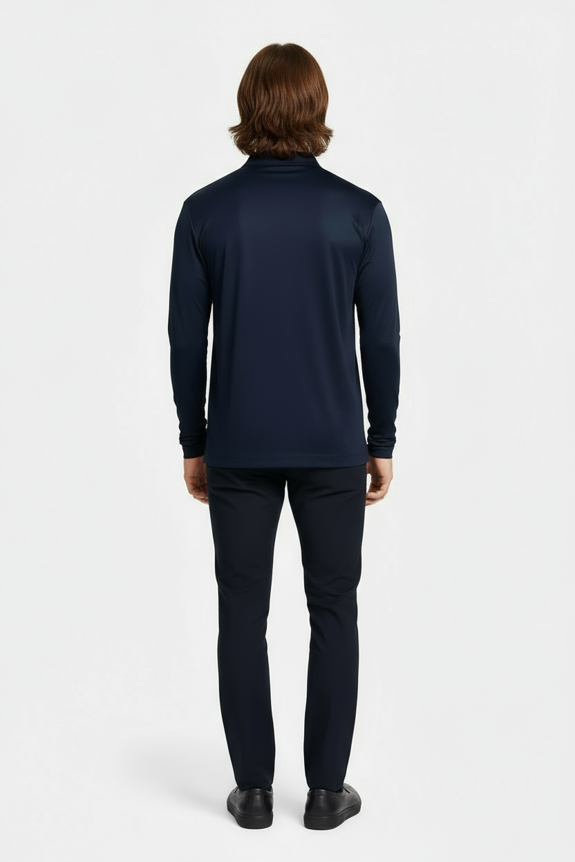 Midnight Blue Longsleeve Polo