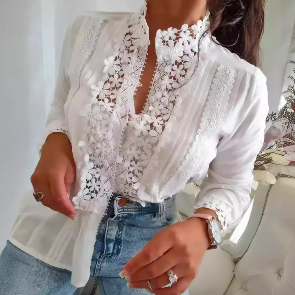 Elegante Kant Blouse voor Dames