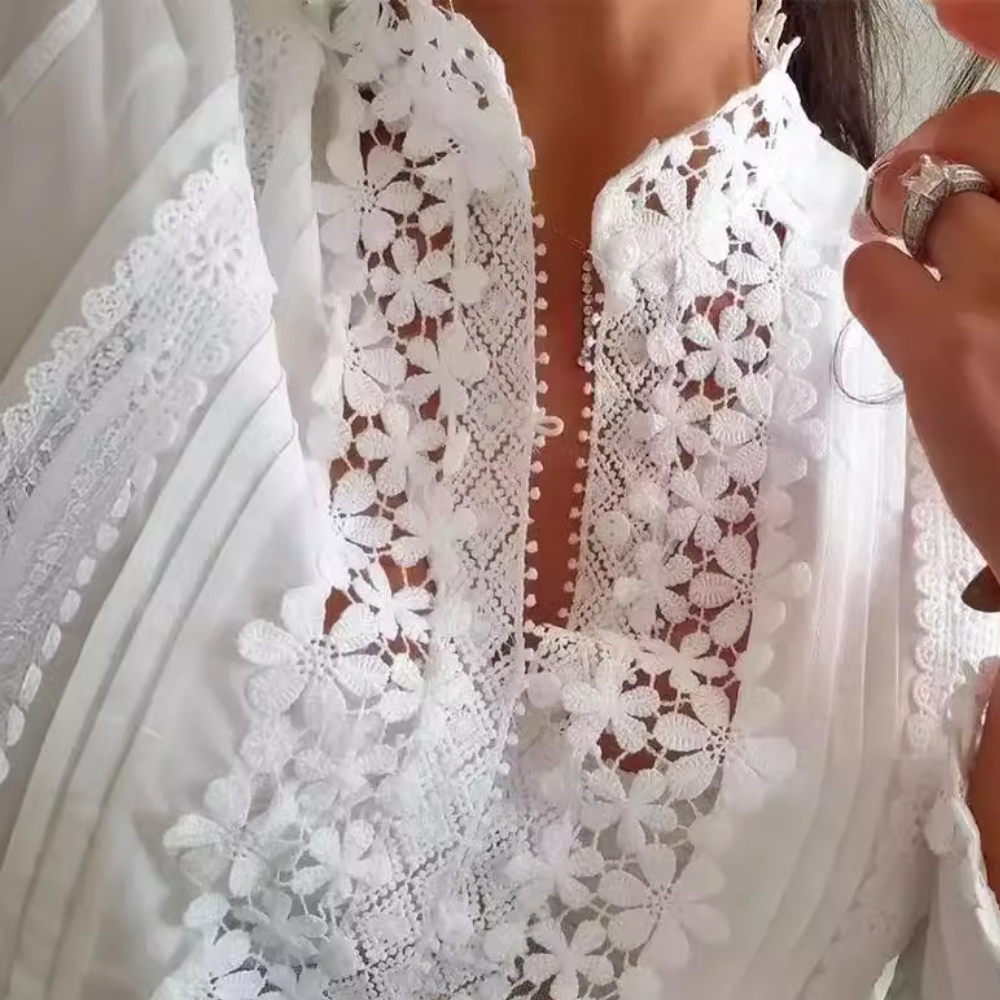 Elegante Kant Blouse voor Dames