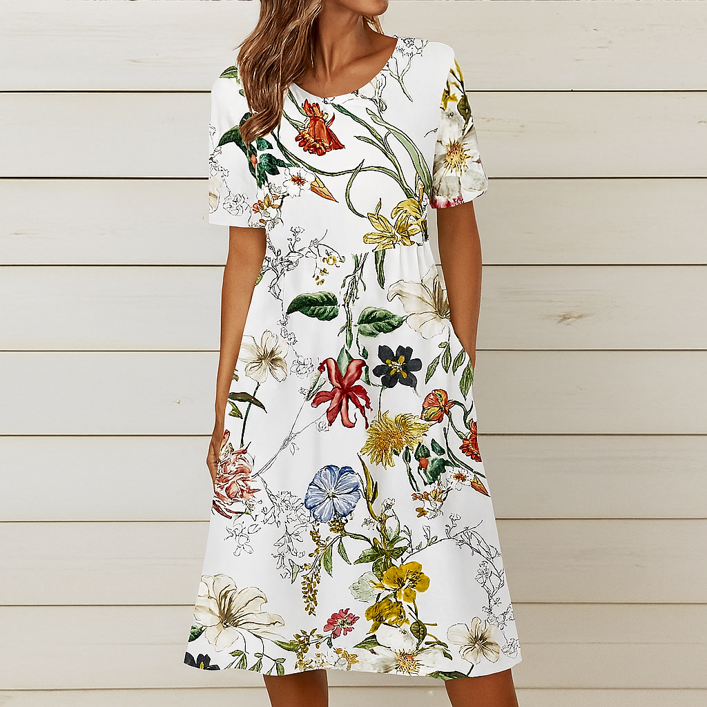 Zomer Shift Jurk met Bloemenprint