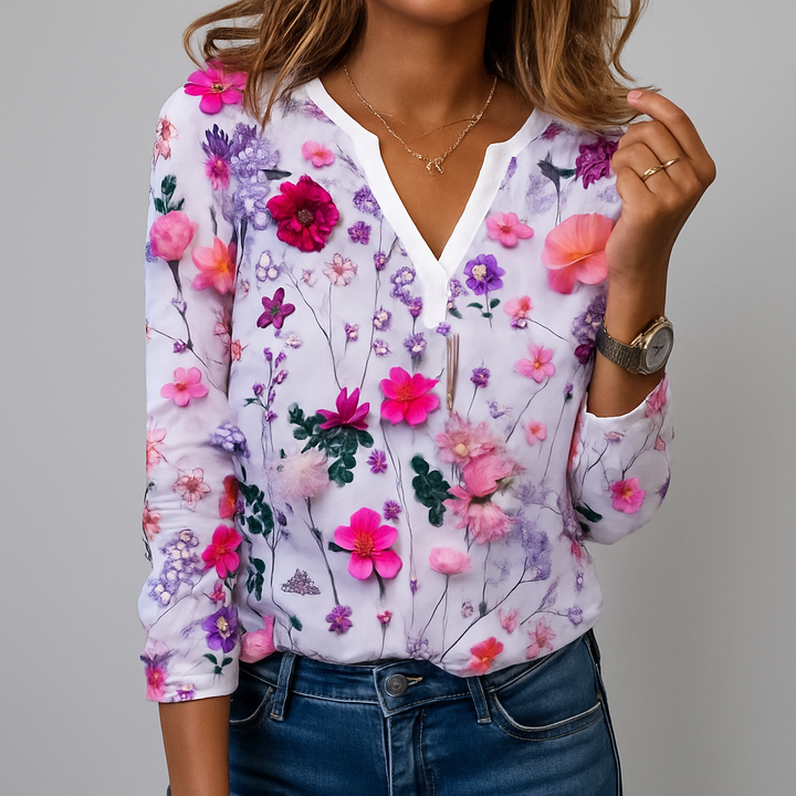 Comfortabel blouse met bloemenprint