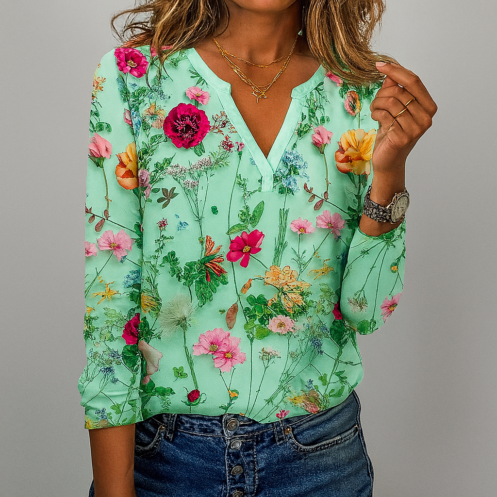 Comfortabel blouse met bloemenprint