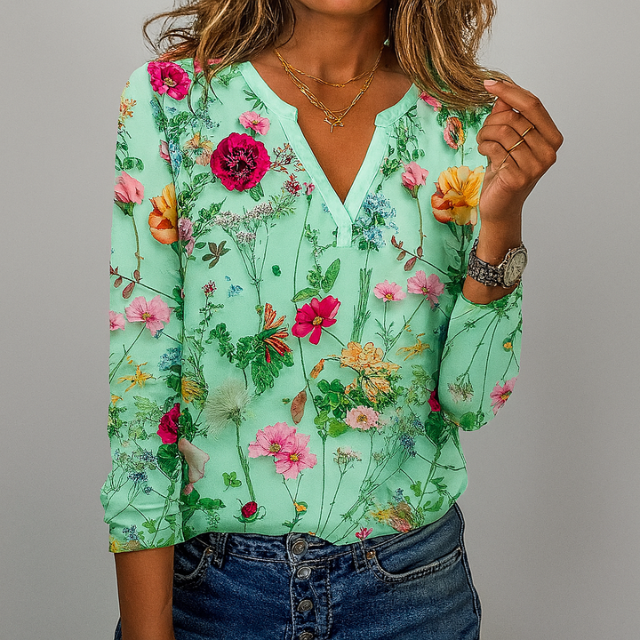 Comfortabel blouse met bloemenprint