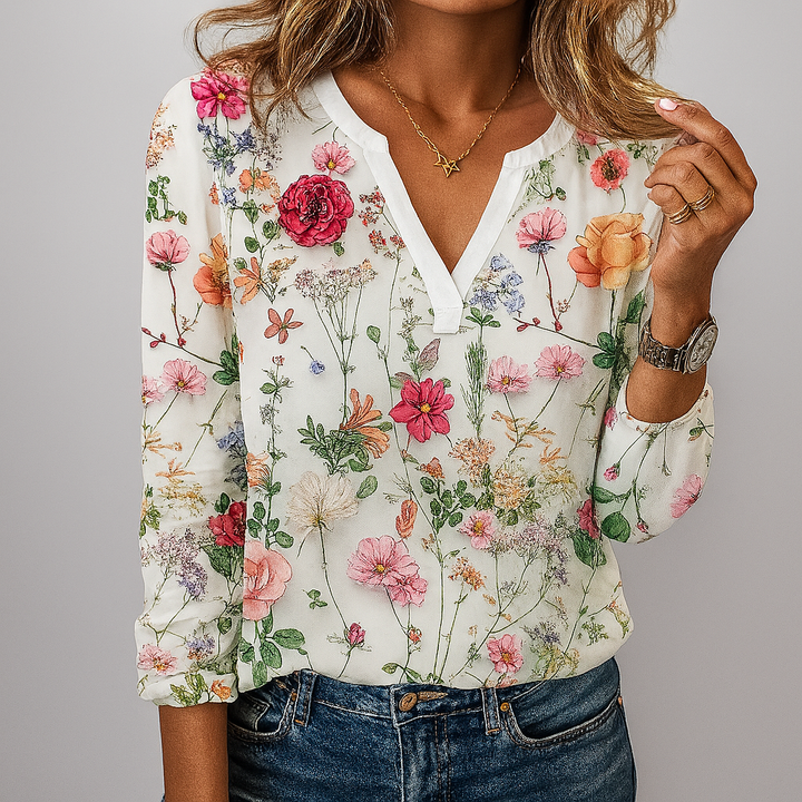 Comfortabel blouse met bloemenprint