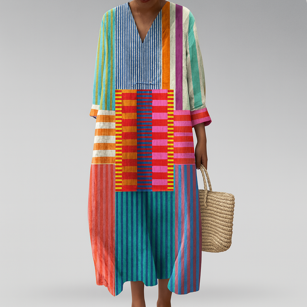 Elegante jurk met geometrische print voor dames