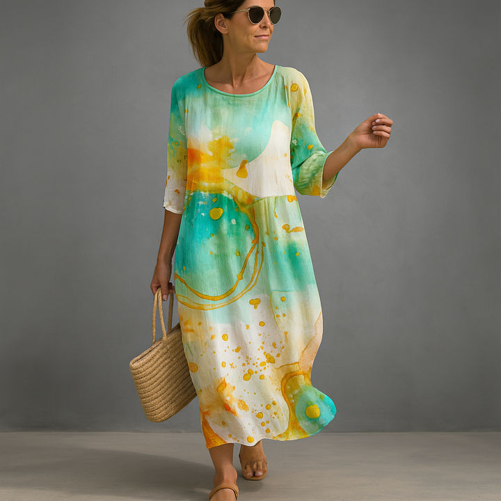 Elegante zomerjurk met bloemenprint voor dames